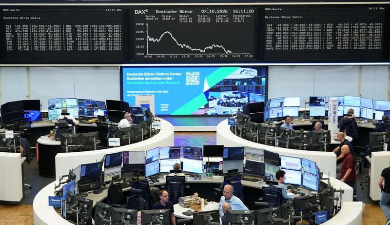 Shares slip as European bond bashing rumbles on