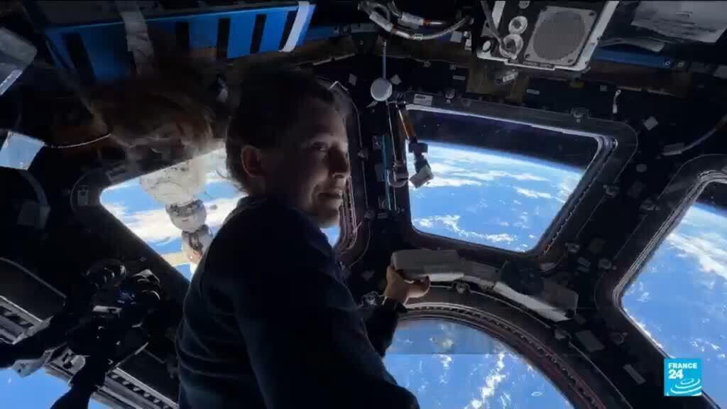 French astronaut Adenot begins journey back to Earth