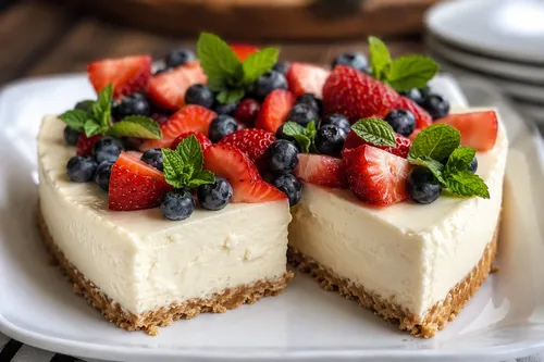 Three-ingredient microwave cheesecake