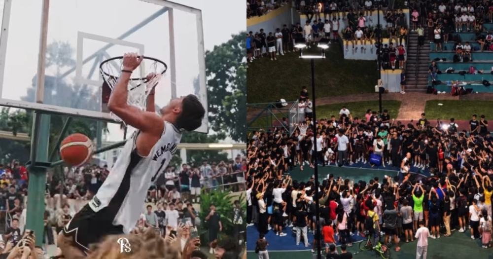 MK mania! Basketball influencer draws 400 fans to Singapore court as police move in