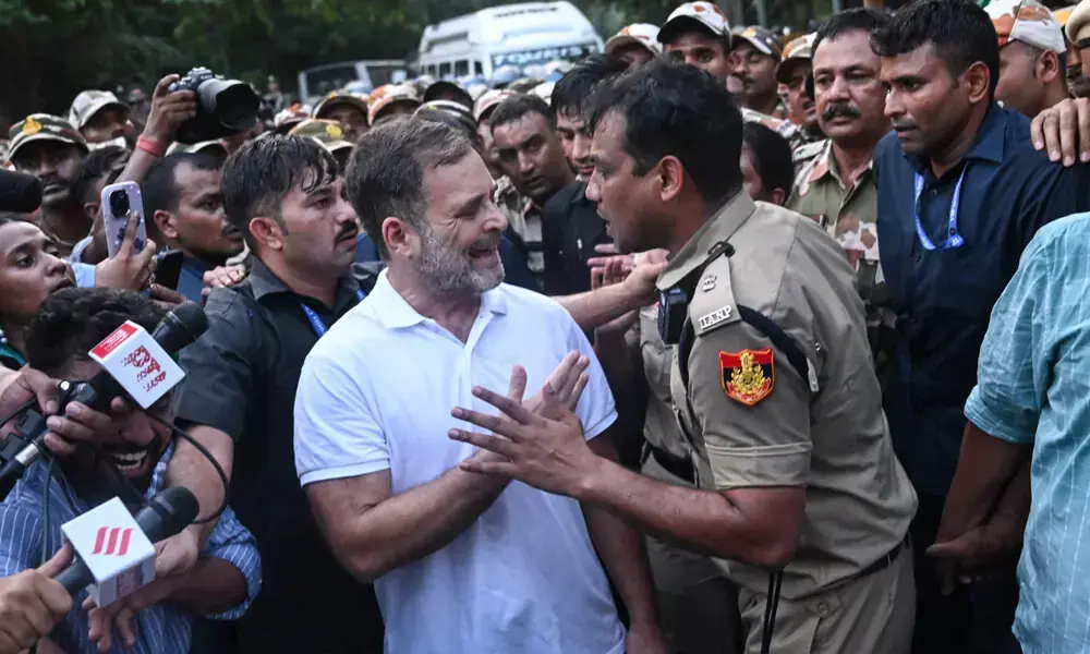 Indian opposition protest police action against lawmakers, push for poll chief's resignation