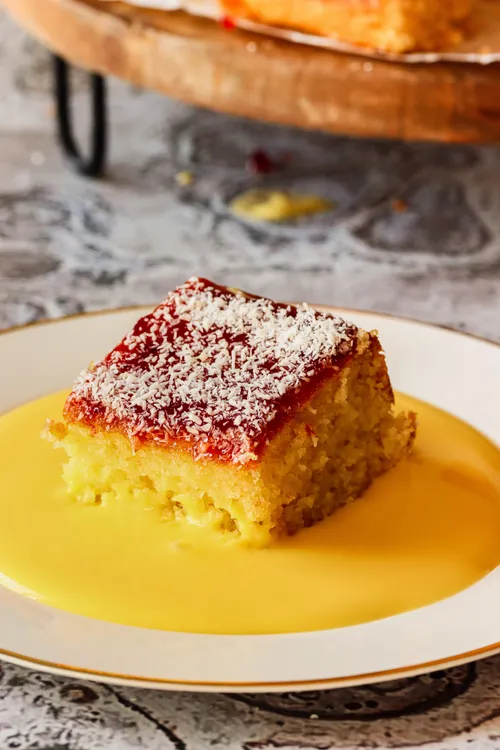 Coconut Jam Cake