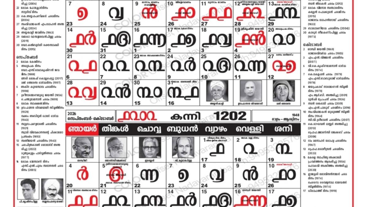 Calendar offers a slice of Kerala’s heritage