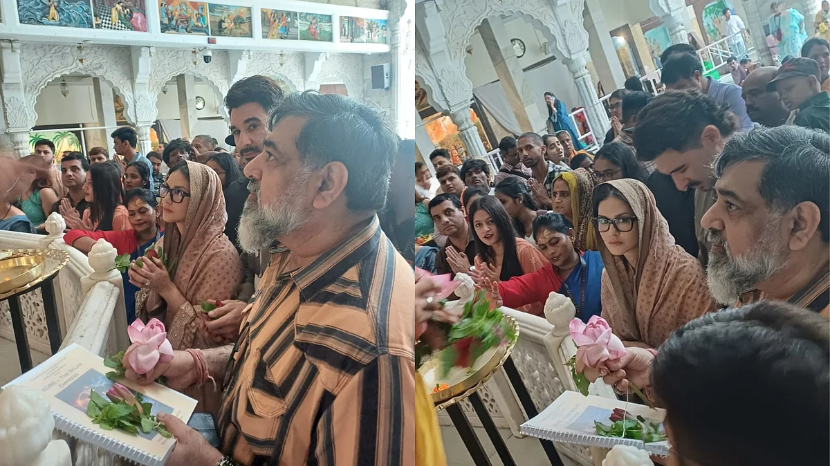 Photos: Sunny Leone Seeks Blessings At ISKCON Temple In Mumbai With Husband Daniel Weber Ahead Of New Project