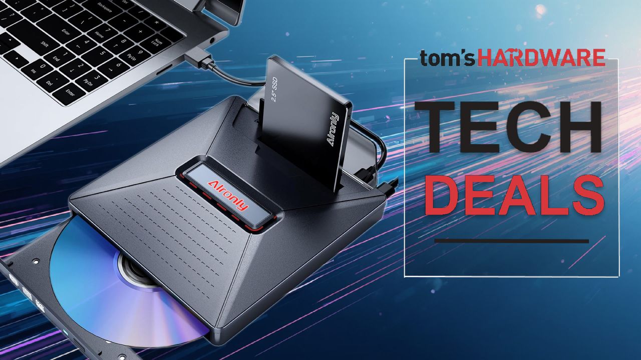 This portable, external CD/DVD drive comes with a 2.5-inch SATA and an SD Card slot for just $26 — Save 10% on a modern essential for keeping physical media alive