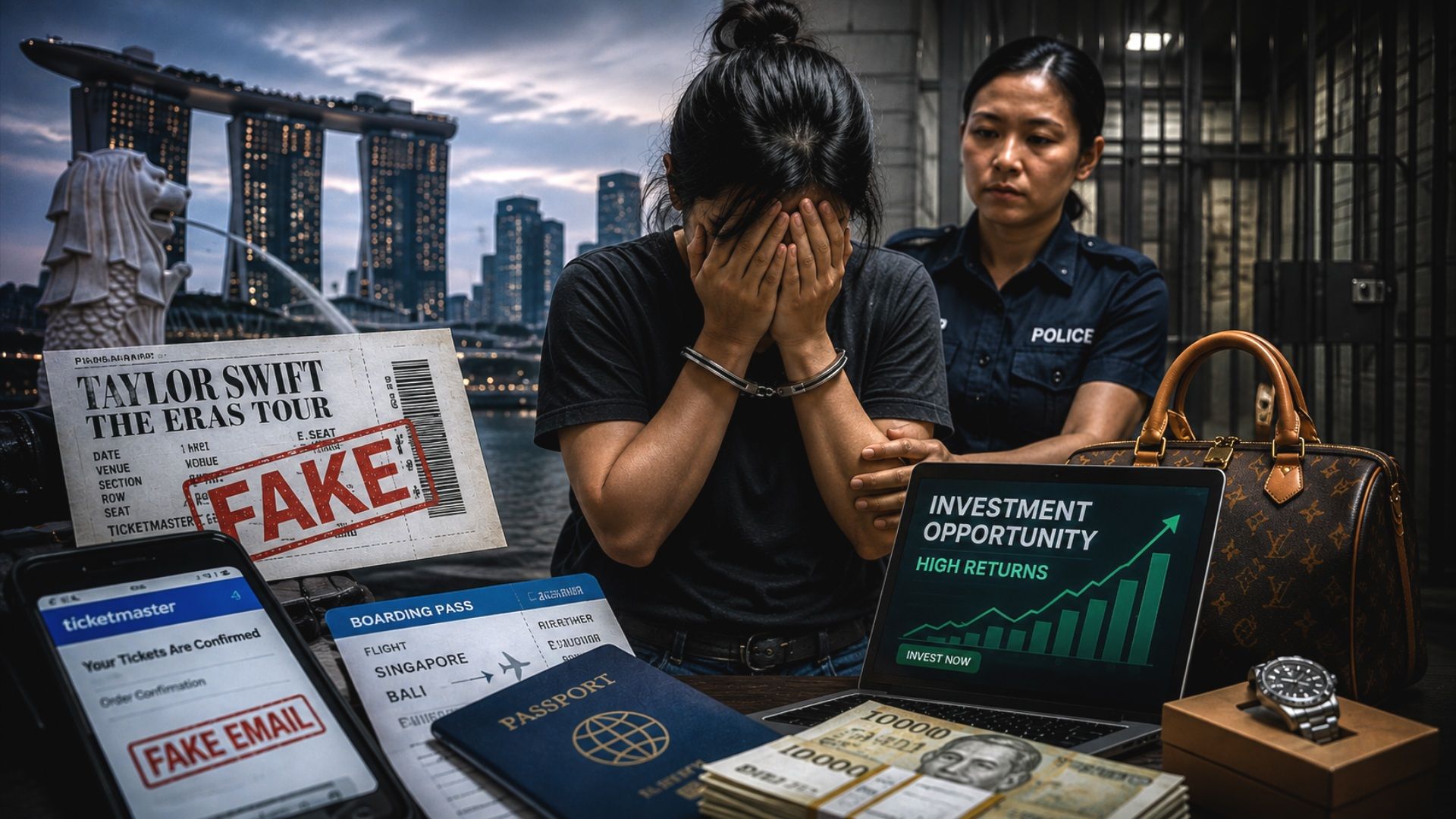 Indonesian woman, 32, gets 8.5 years’ jail in Singapore for scamming victims of more than S$1.9M, from Taylor Swift tickets to investment schemes