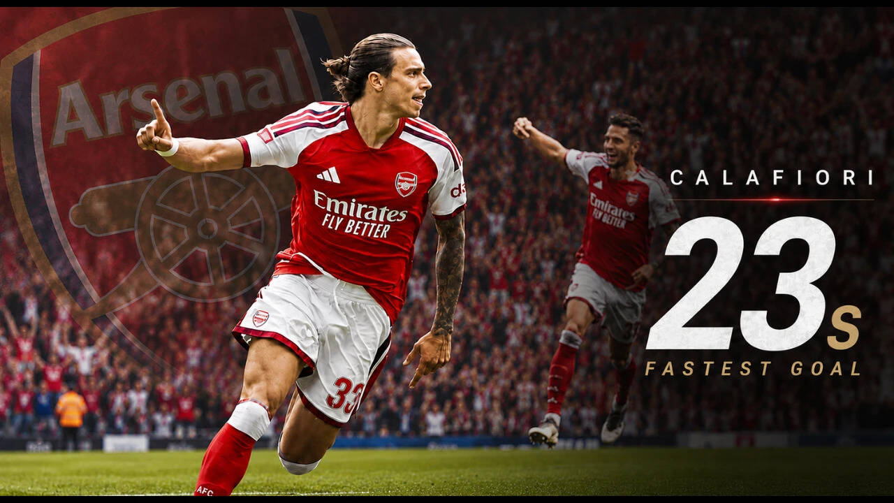 Arsenal’s Calafiori sets 118-year record with fastest-ever Community Shield goal