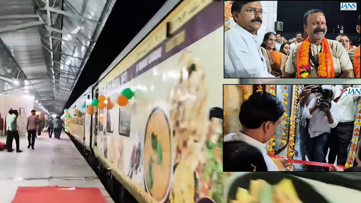 MP Tourism Minister Dharmendra Singh Lodhi Flags Off Pilgrimage Train From Damoh To Jagannath Puri