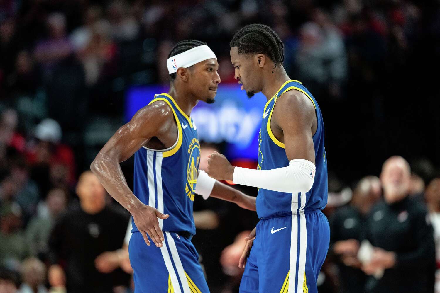 Who are the Warriors' rotation risers and fallers after initial preseason games?
