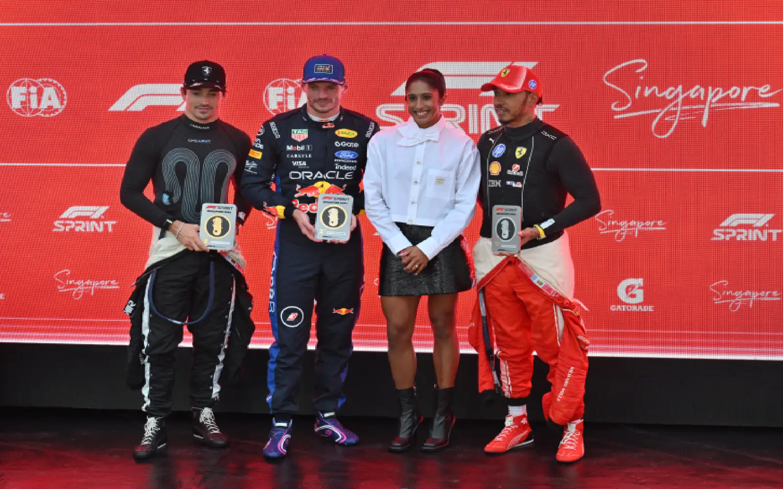 Verstappen wins Singapore sprint after chaotic start in wet conditions