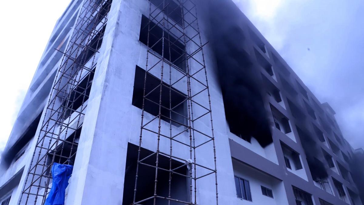 Fire breaks out at under-construction building at Thrissur Medical College Hospital