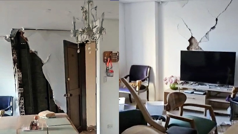 'Terrifying' moment Sydney couple's home fell 'to bits' in Colombia quake