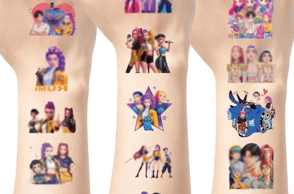 These ‘KPop Demon Hunters’ Temporary Tattoos Let You Rep Your Favorite Characters and Display Glow-in-the-Dark Demon Markings