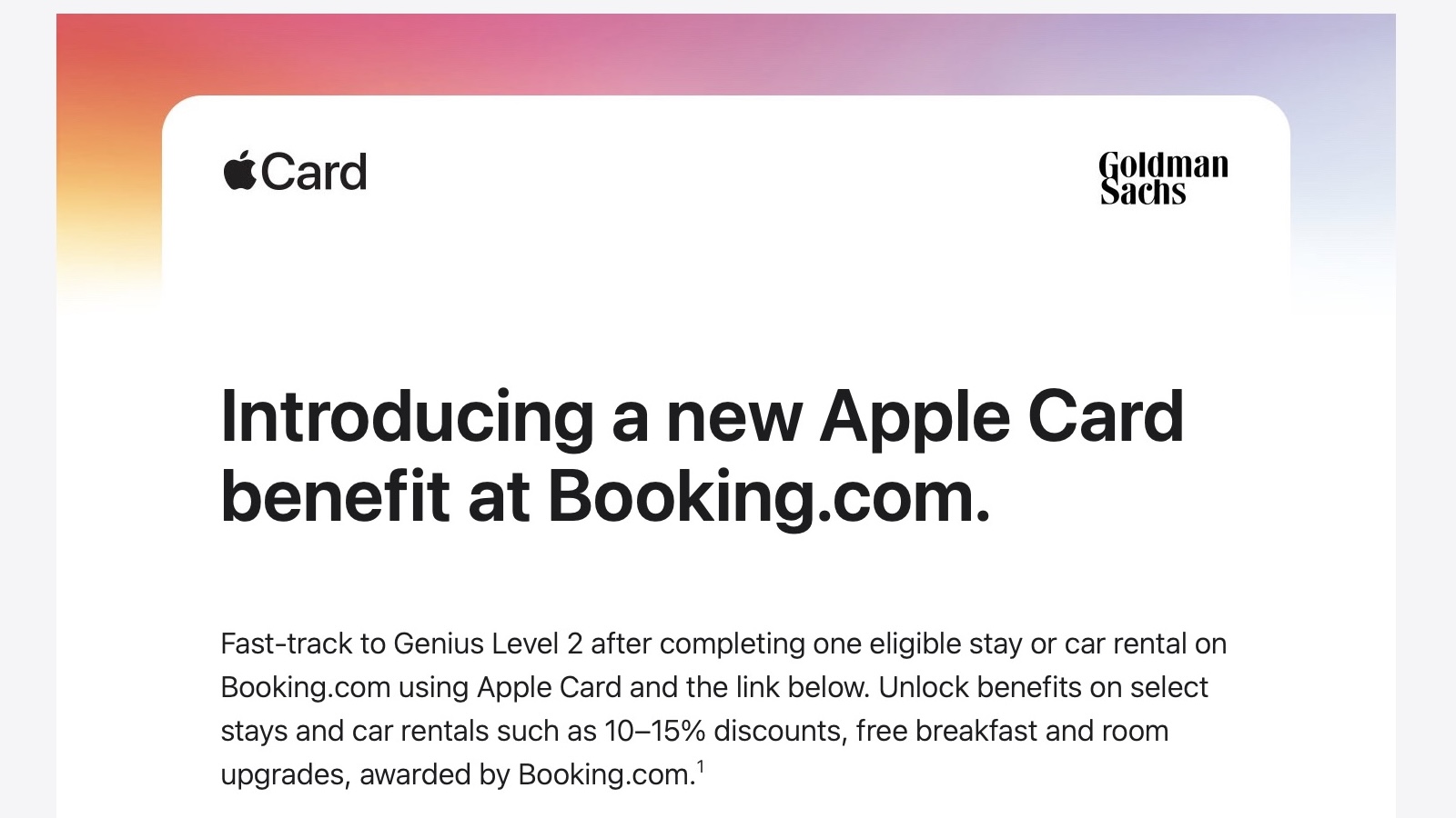 Apple Card Now Fast-Tracks Booking.com Perks With Just One Trip