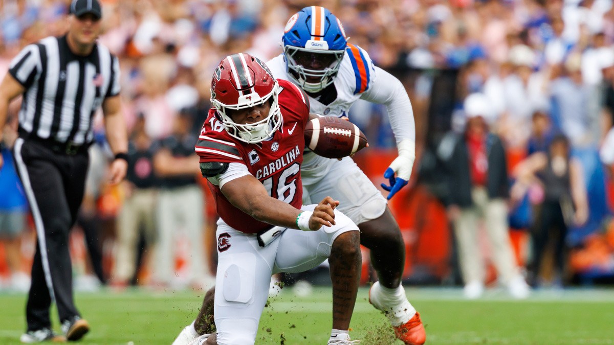Watch South Carolina QB LaNorris Sellers get into sideline spat before connecting for TD vs. Florida