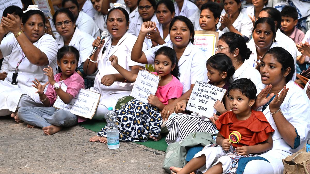 Contract health staff in Andhra Pradesh pause their strike after discussion with officials