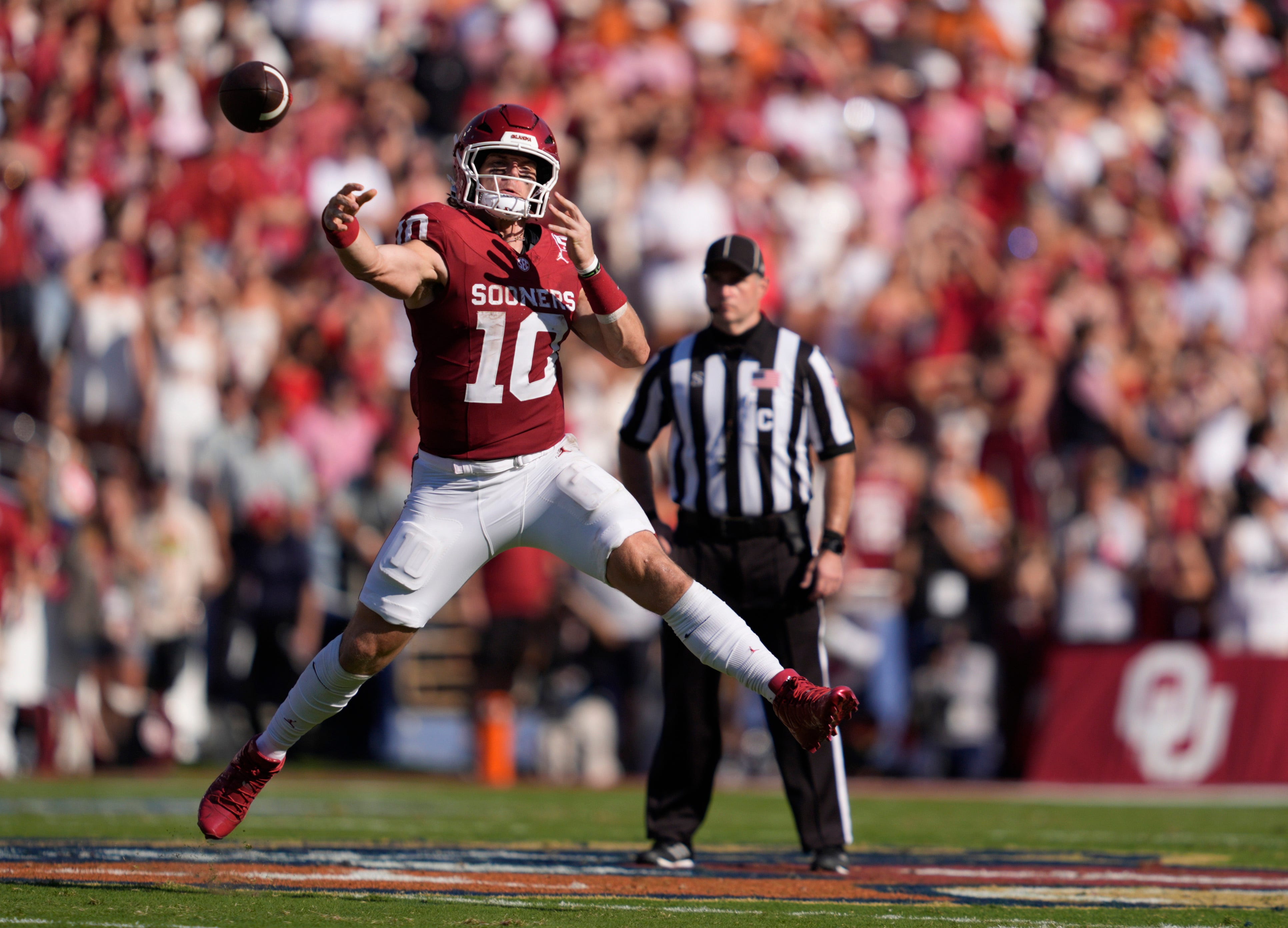 John Mateer gets crowning moment as OU football upsets Arch Manning, Texas | Report card