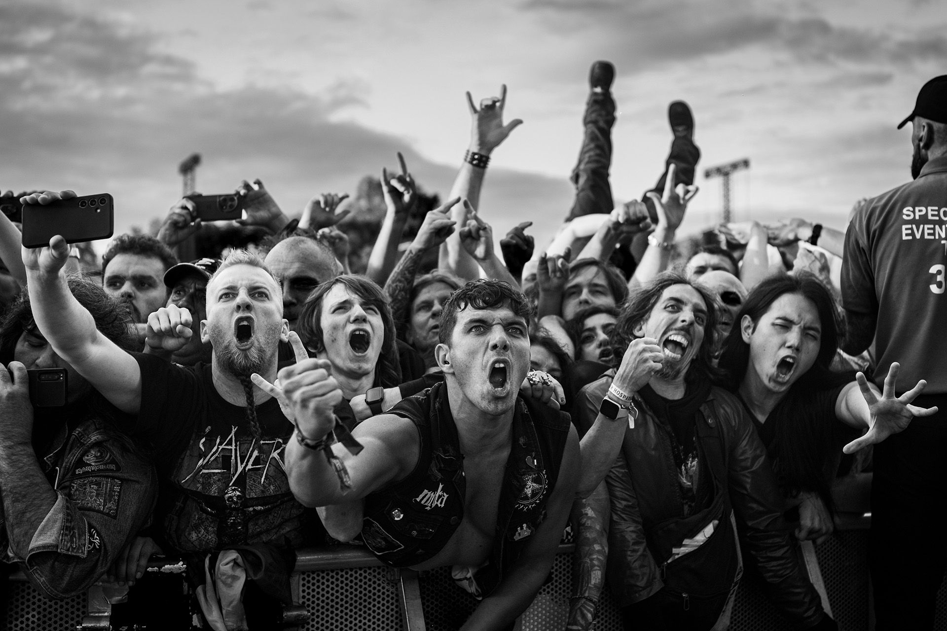 "When I saw how much passion was on everybody's faces, I knew this photo had to be a black and white one"