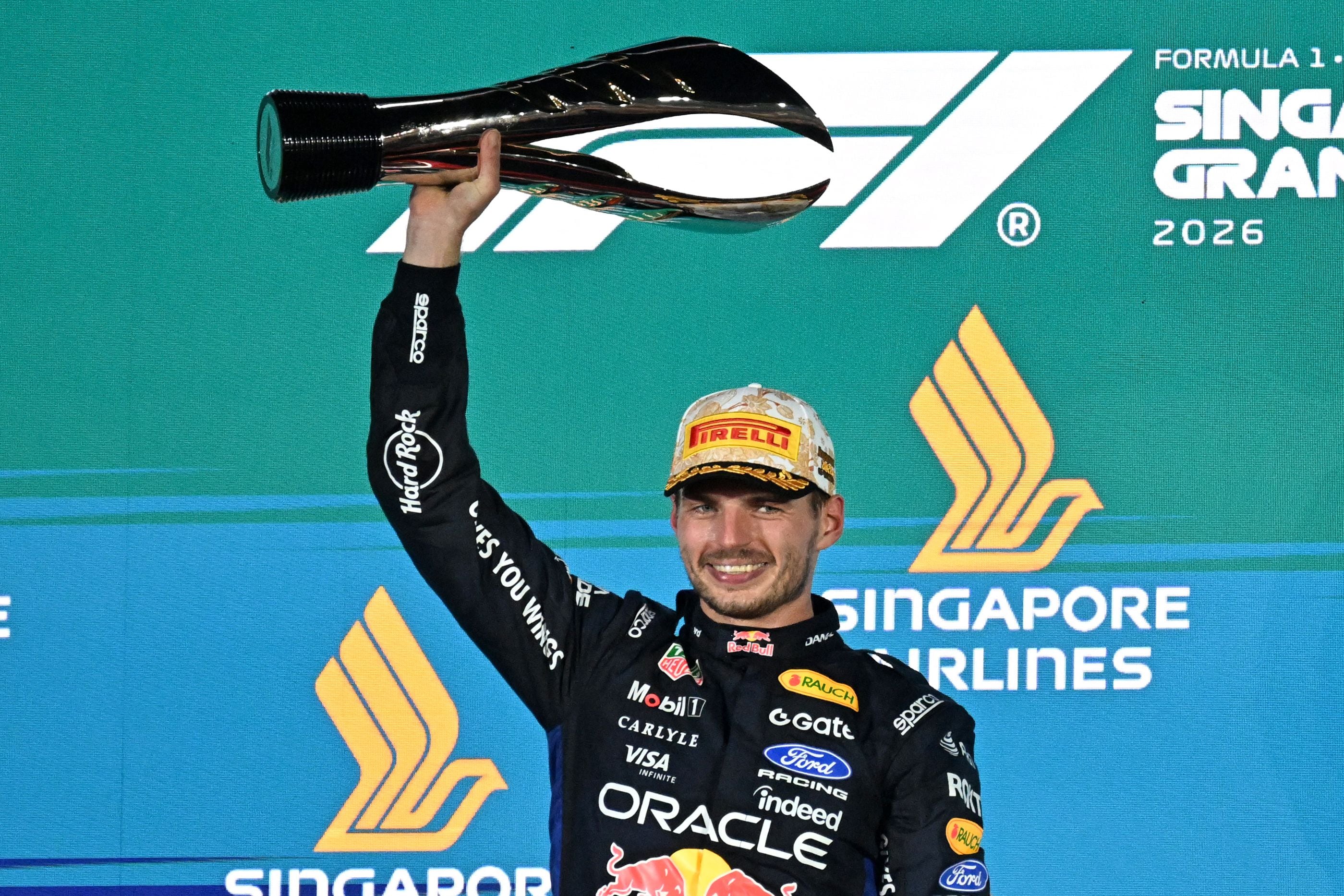 Max Verstappen wins Singapore GP as Kimi Antonelli moves closer to title