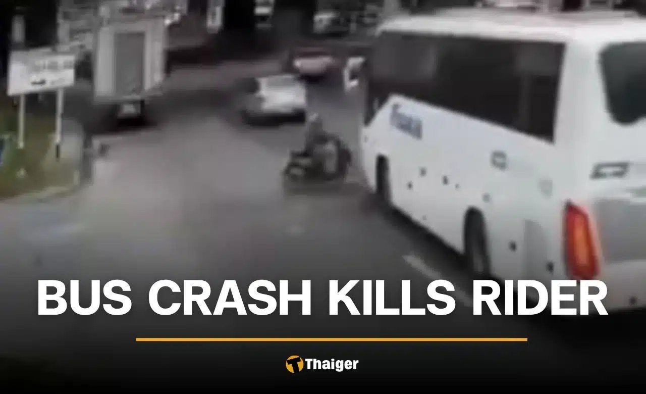 Woman on motorbike killed in collision with staff bus in Chon Buri
