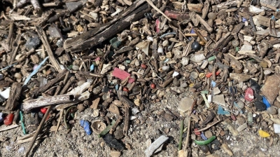 Tidal flat in Nagoya hit by plastic waste pollution