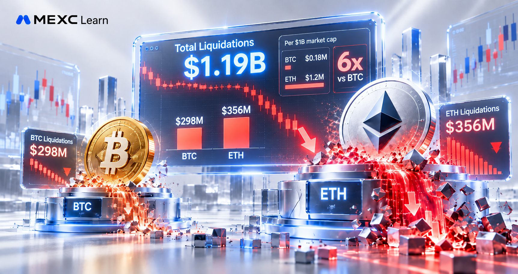 Crypto Liquidations Explained: Why Ethereum Was Hit Harder Than Bitcoin in the $1.19B Flush