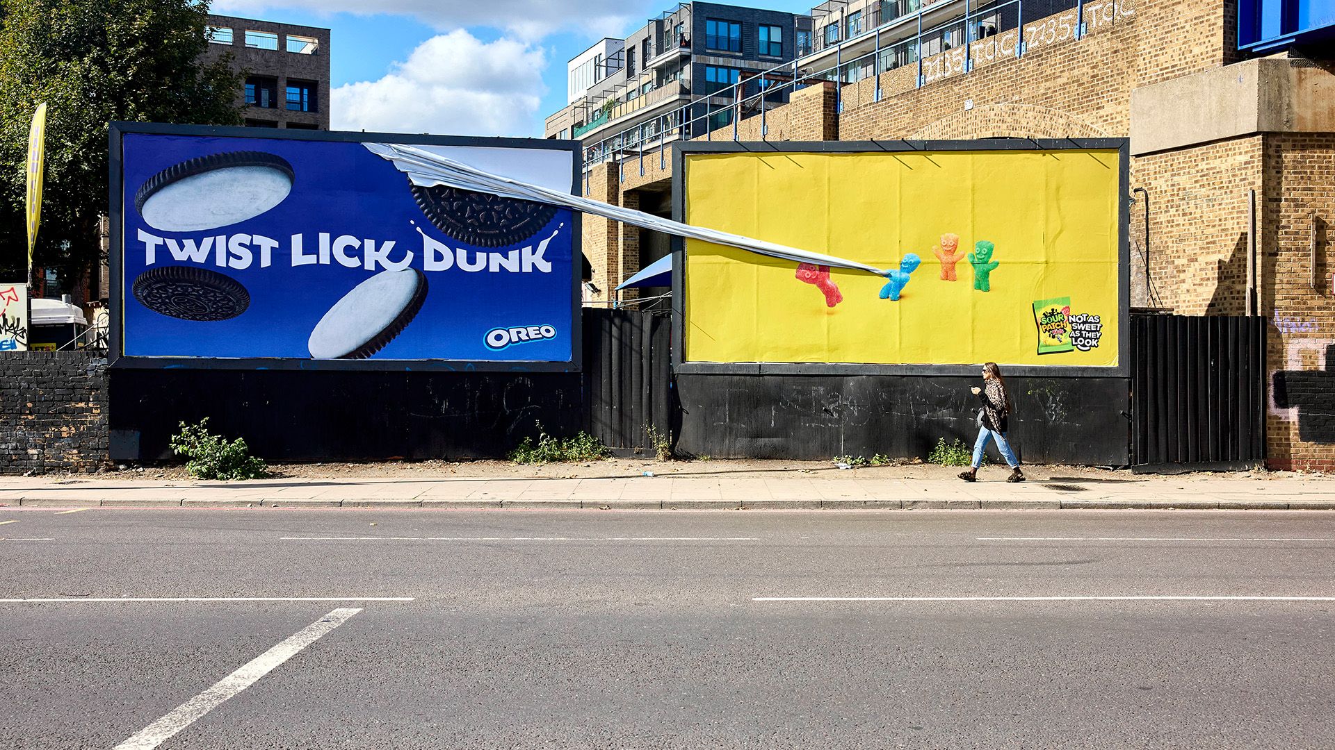 New Sour Patch Kids billboard destroys Oreo (literally)