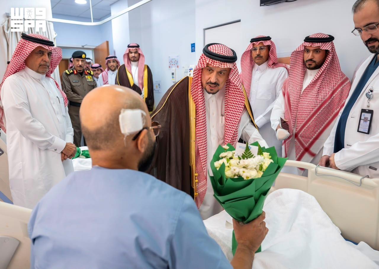 Riyadh governor visits victims of Houthi attack on King Khalid airport
