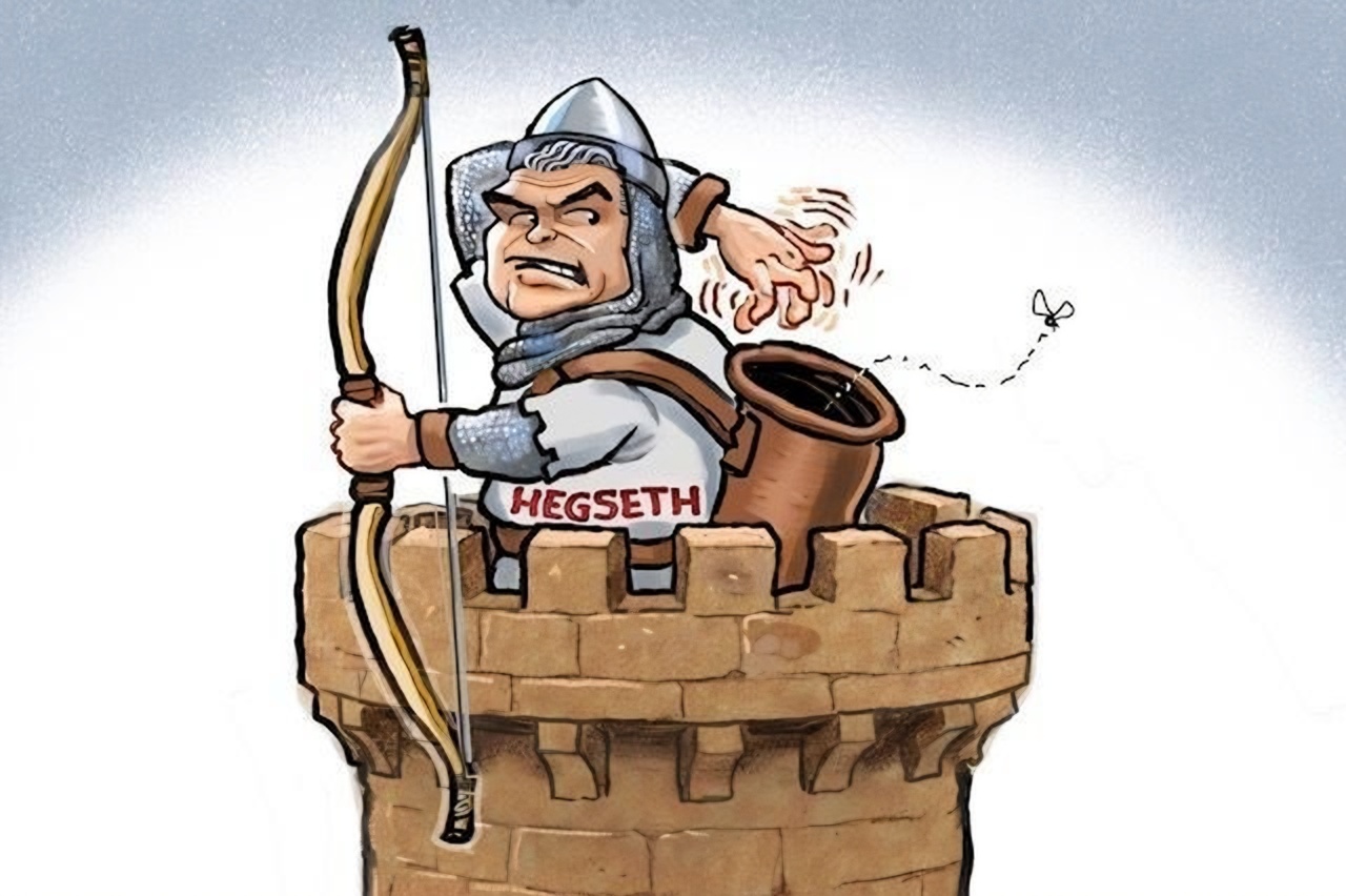 Hegseth archer in castle tower