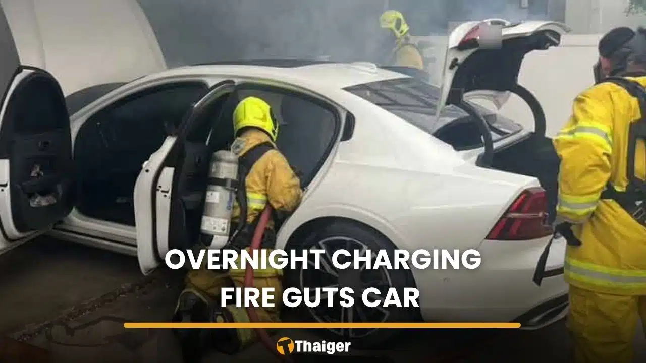 Overnight charging blamed in Pathum Thani car fire