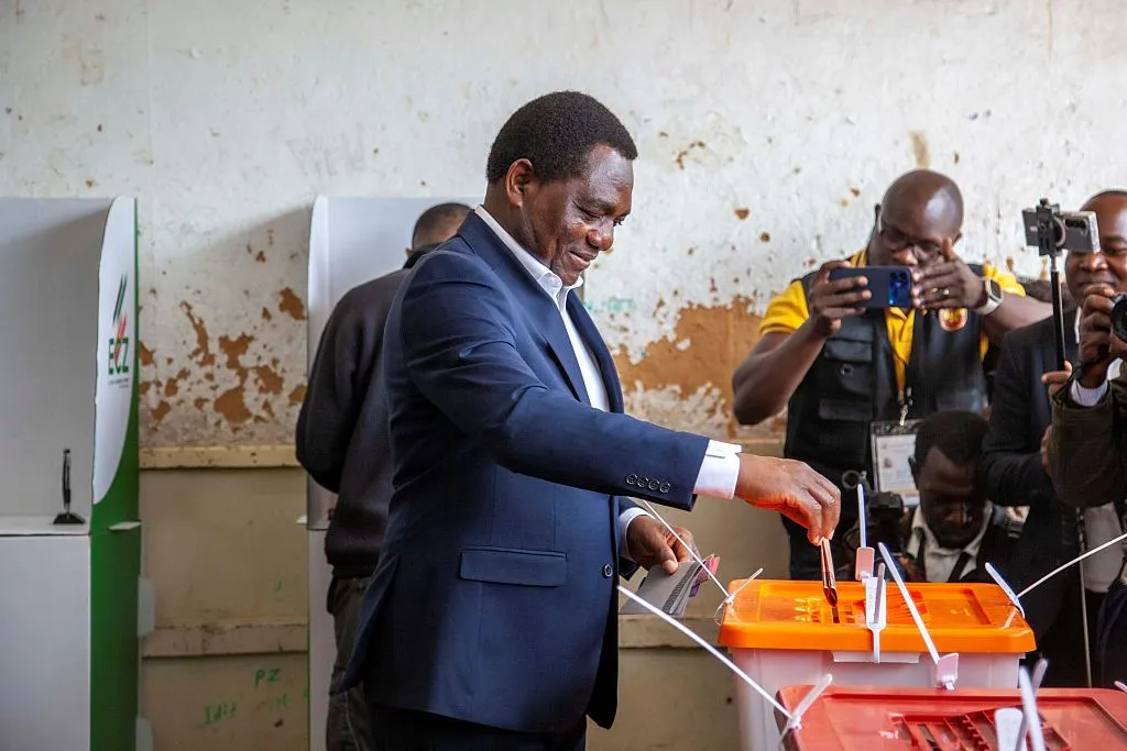Zambia’s Hichilema leads presidential vote count