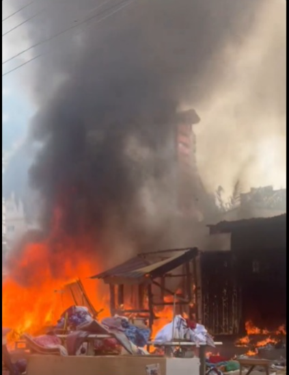 Fire destroys structures at Tesano [Video]