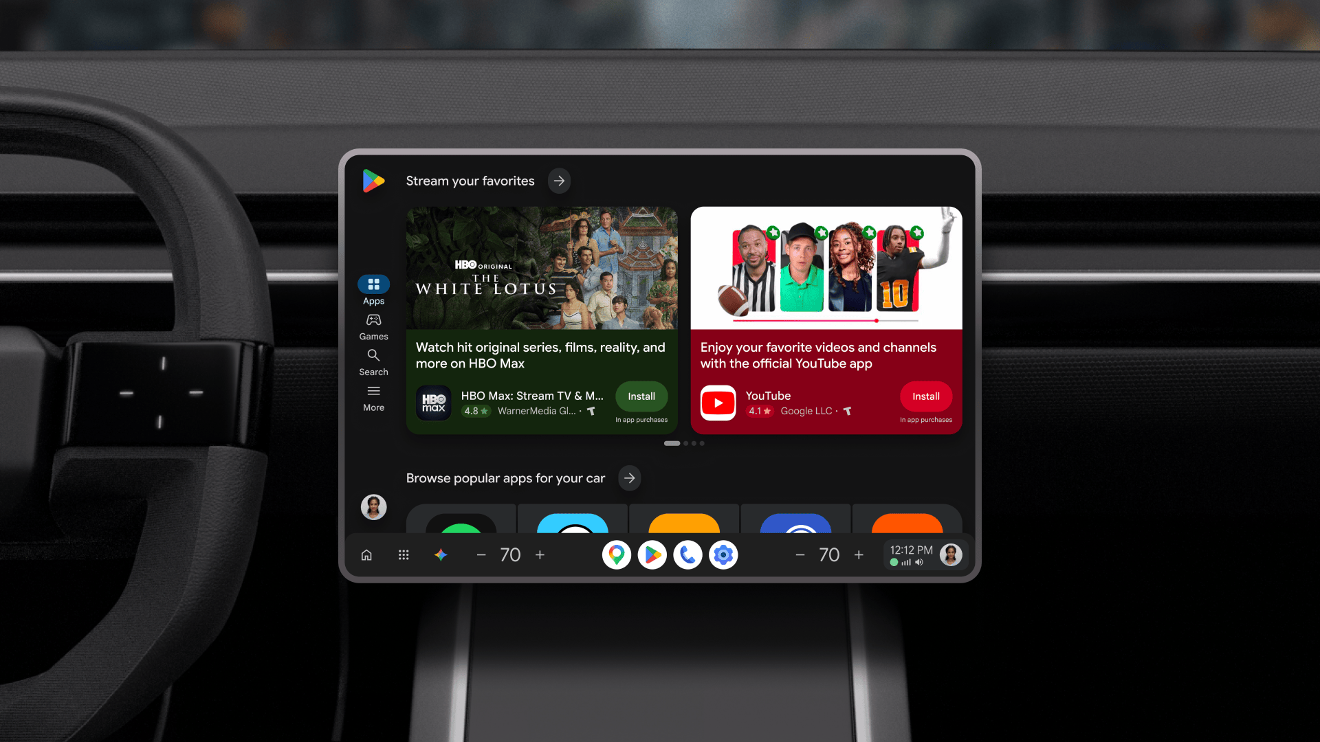 A redesigned Play Store is coming to cars with Google built-in