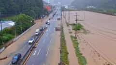 Record rains drench South Korean city as landslide kills one