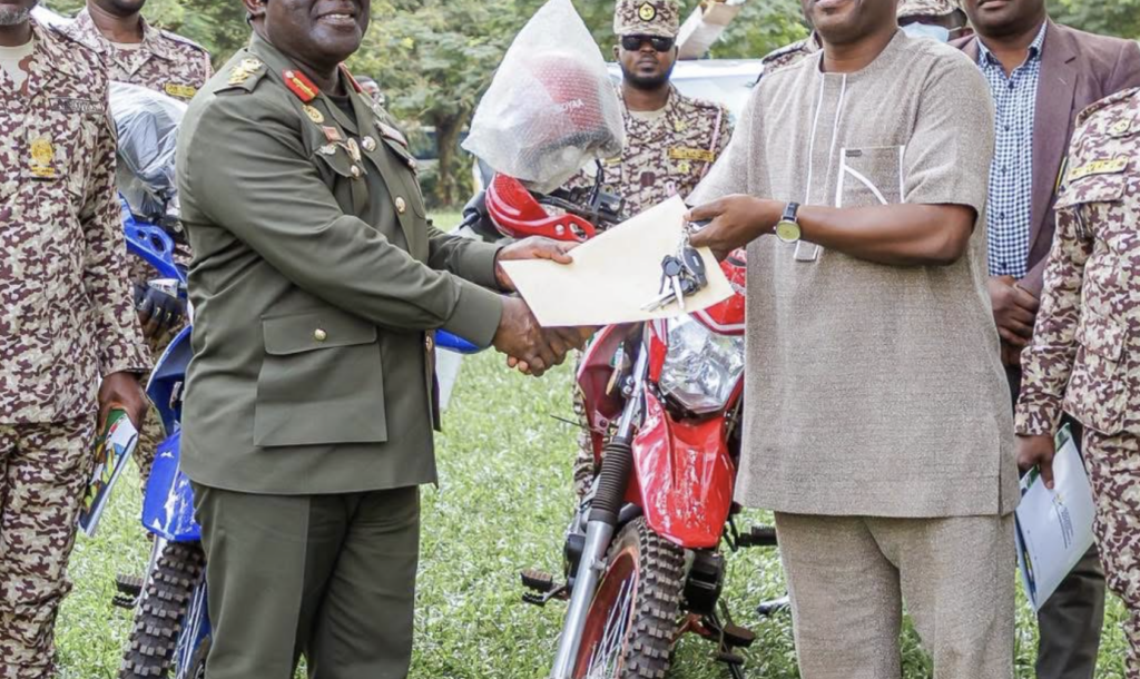 Aboboyaa Group donates two motorcycles to NACOC Ashanti Command