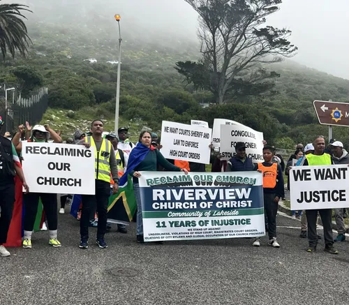 Lakeside community march for justice in Riverview Church property conflict