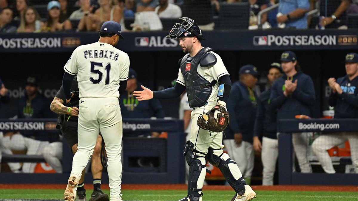Rays’ Liam Hicks talks dominant pairing with Freddy Peralta in ALCS Game 2 vs. Guardians