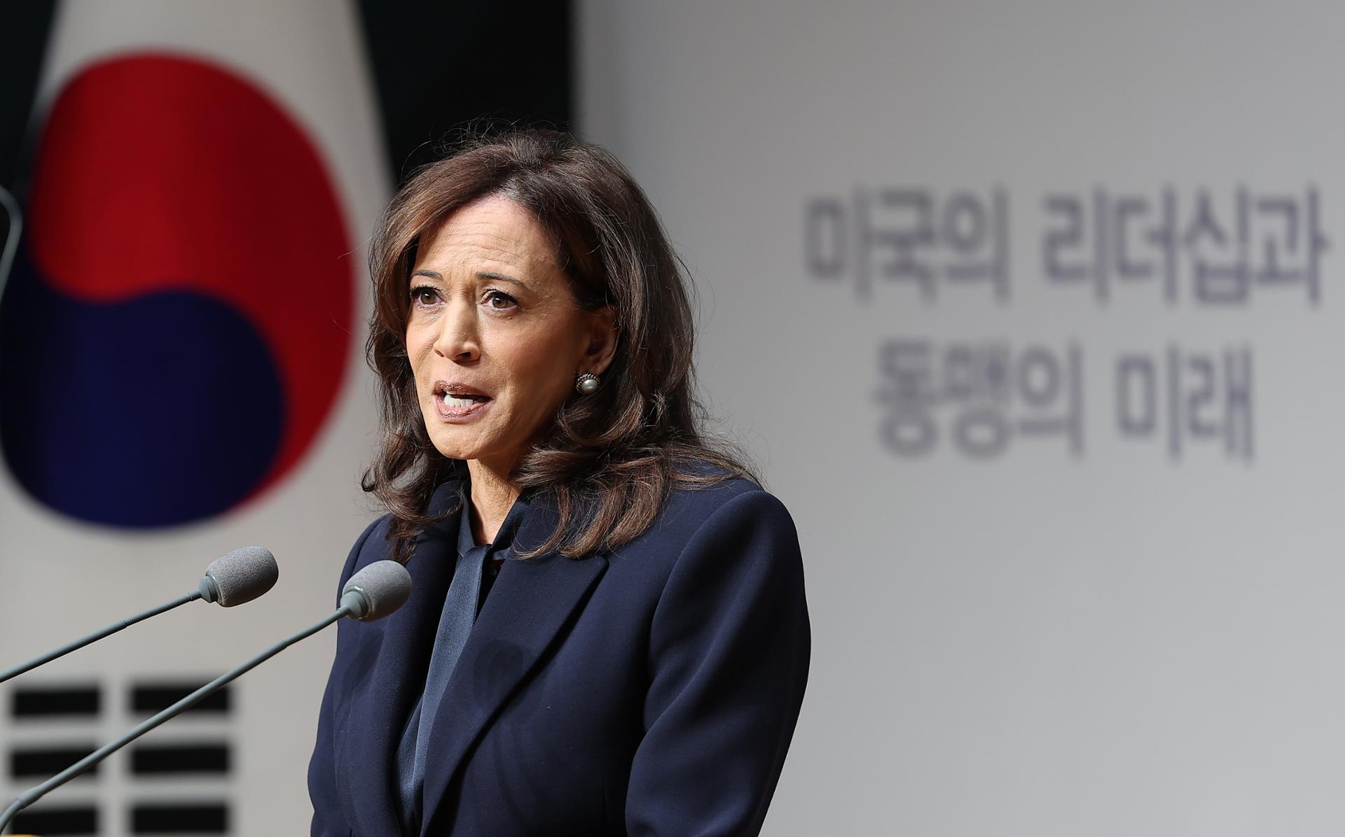 Harris predicts Democrats will win midterm, slams Trump for weakening Korea alliance