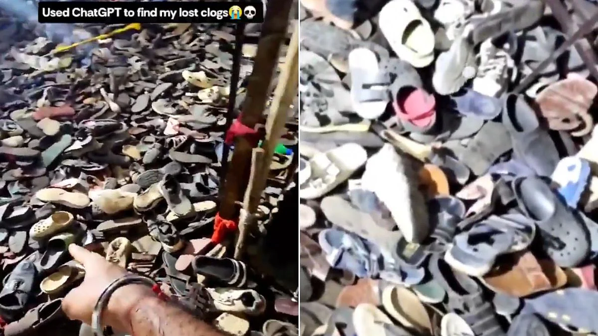 ChatGPT Turns 'Shoe Detective' To Find Goa Man's Lost Clogs In A Sea Of Footwear At Ujjain's Mahakal Temple | Video
