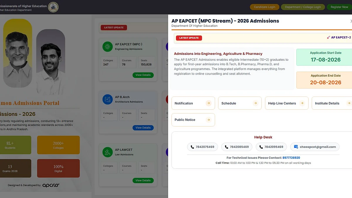AP EAPCET Counselling 2026: Final Phase Registration, Web Option Entry Begin At cap.apcfss.in; Check Details Here