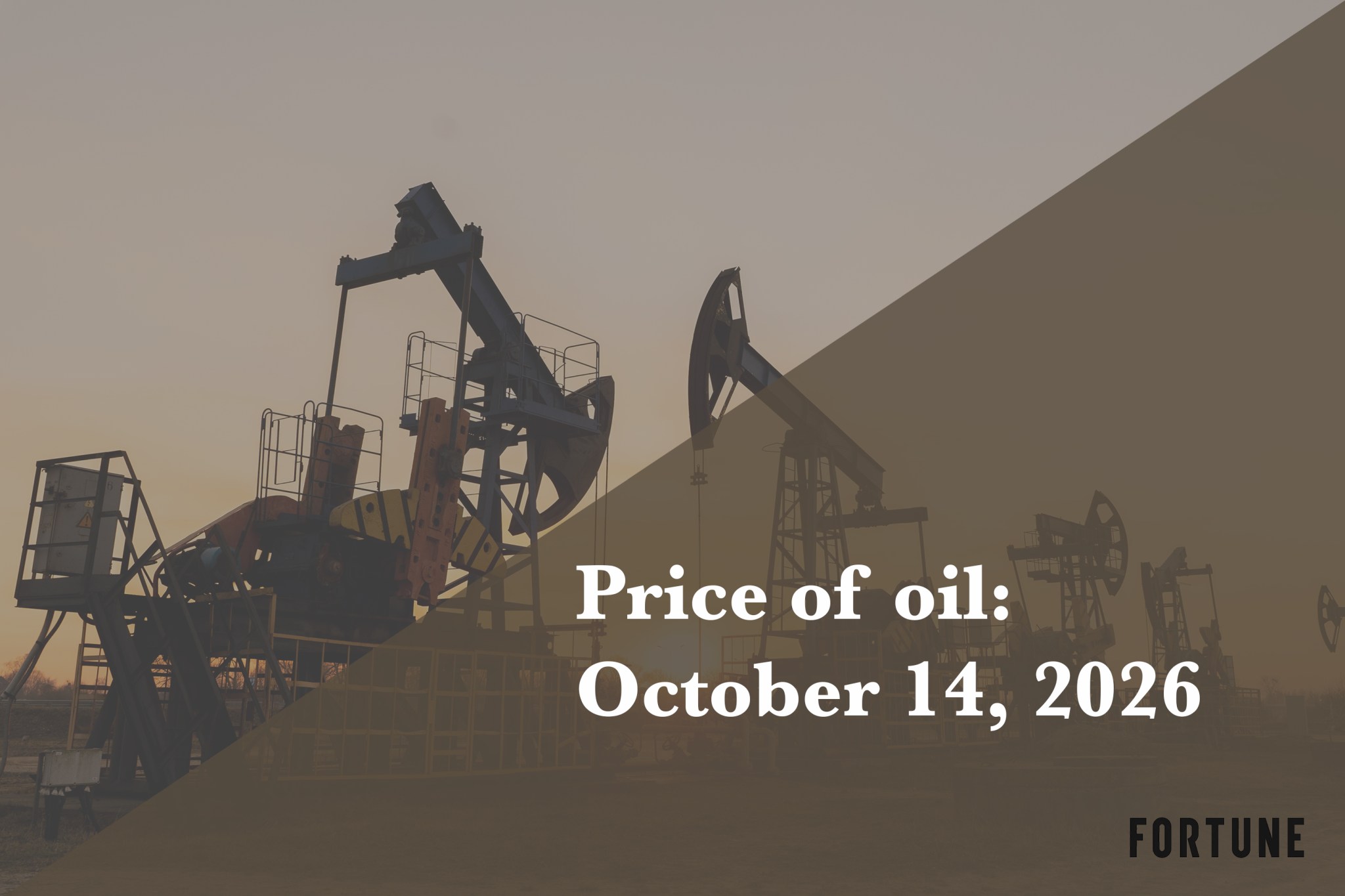 Current price of oil as of October 14, 2026