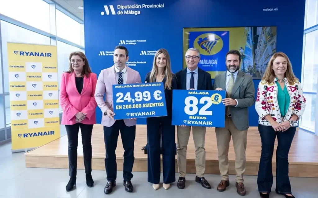 Ryanair expands Malaga flights to 82 routes with €24.99 fares