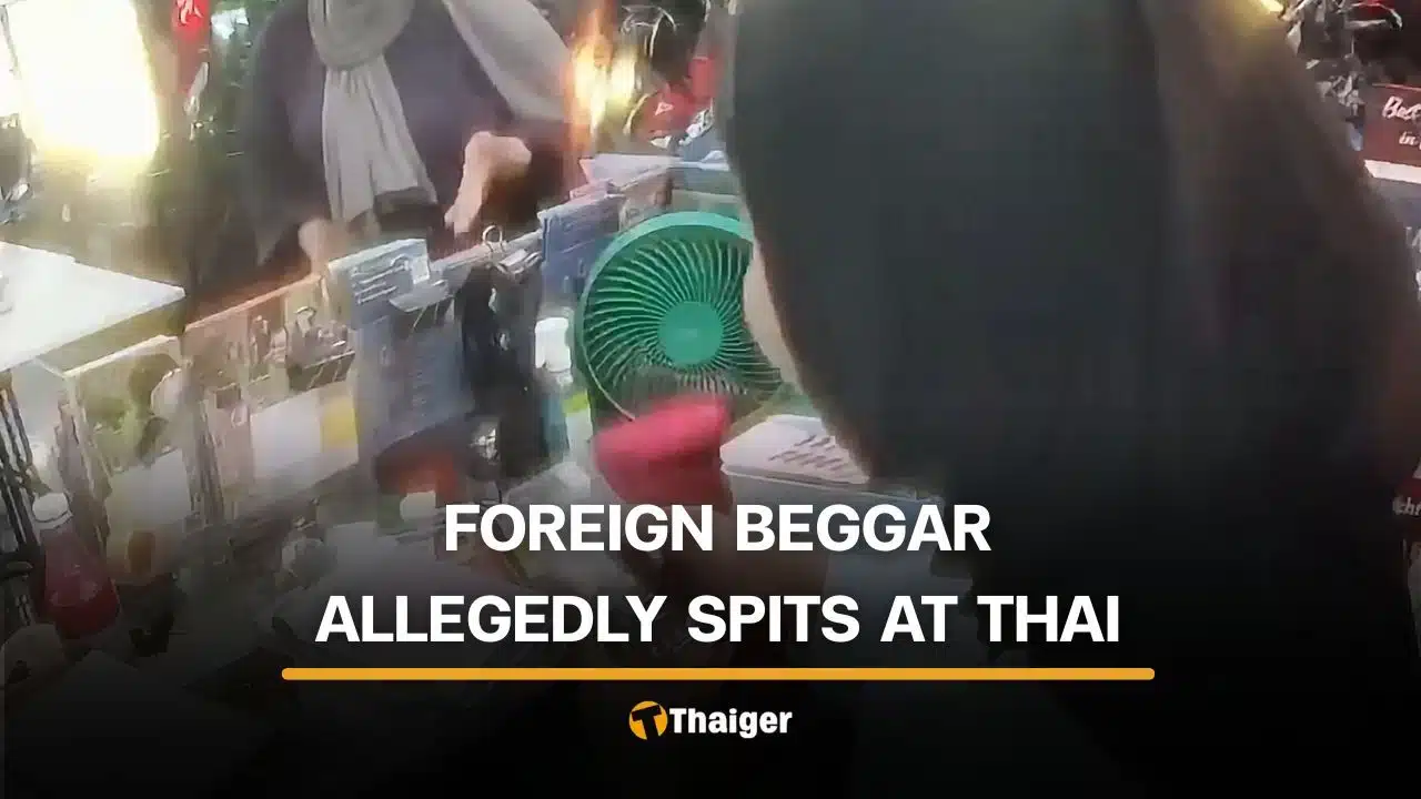 Phuket travel agency worker alleges foreign beggar spits at her
