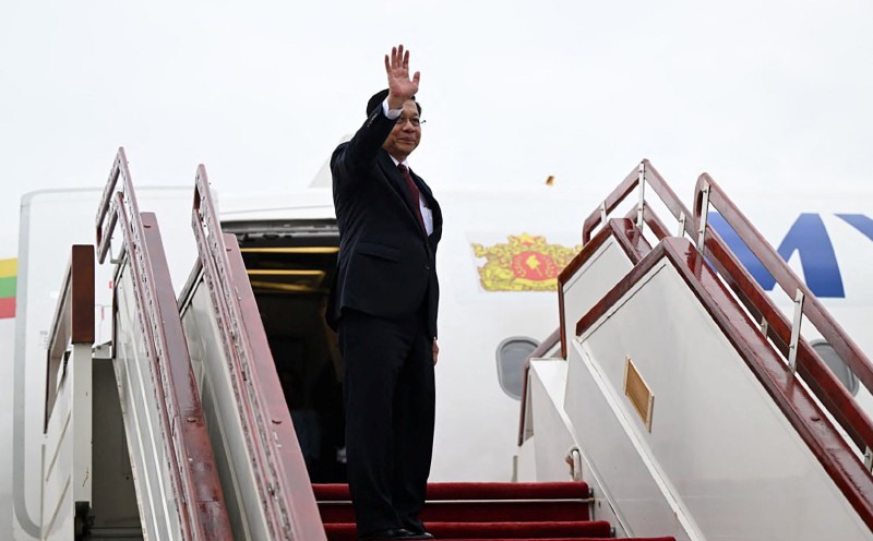 Myanmar's Min Aung Hlaing heads to Russia for official visit, state media reports