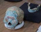 Human skull featuring elaborate mosaic ornamentation repatriated to Mexico
