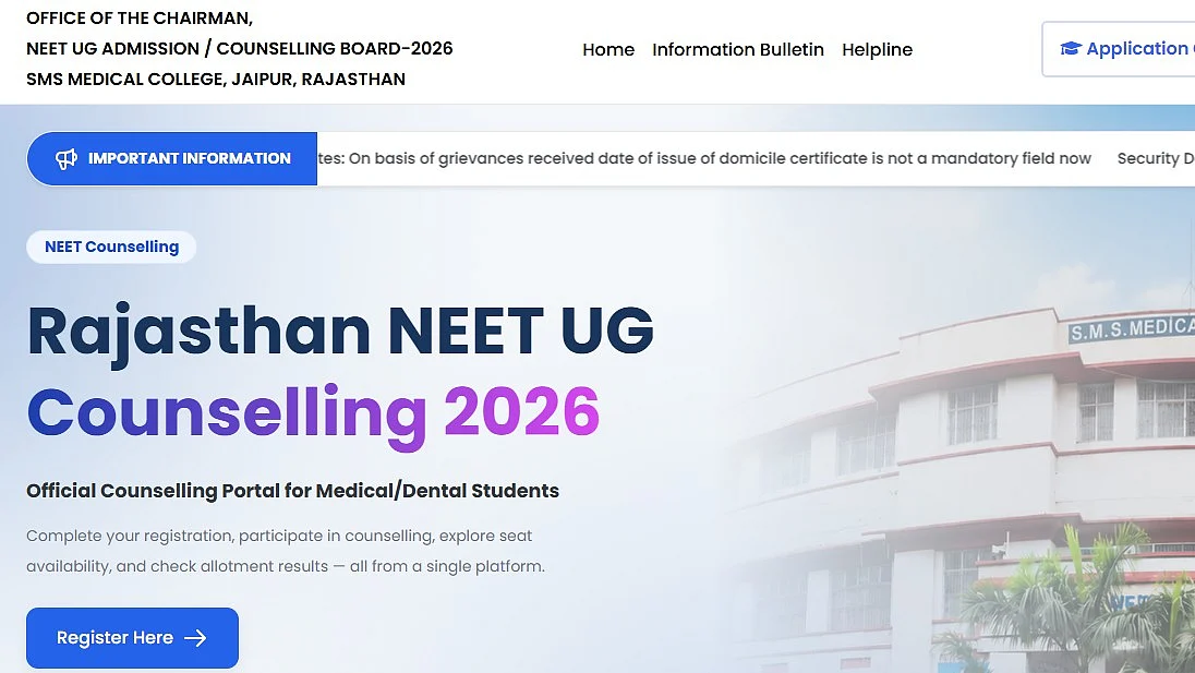 Rajasthan NEET UG Counselling Registration 2026 Closes Today; Check Important Dates, Choice Filling, How To Apply