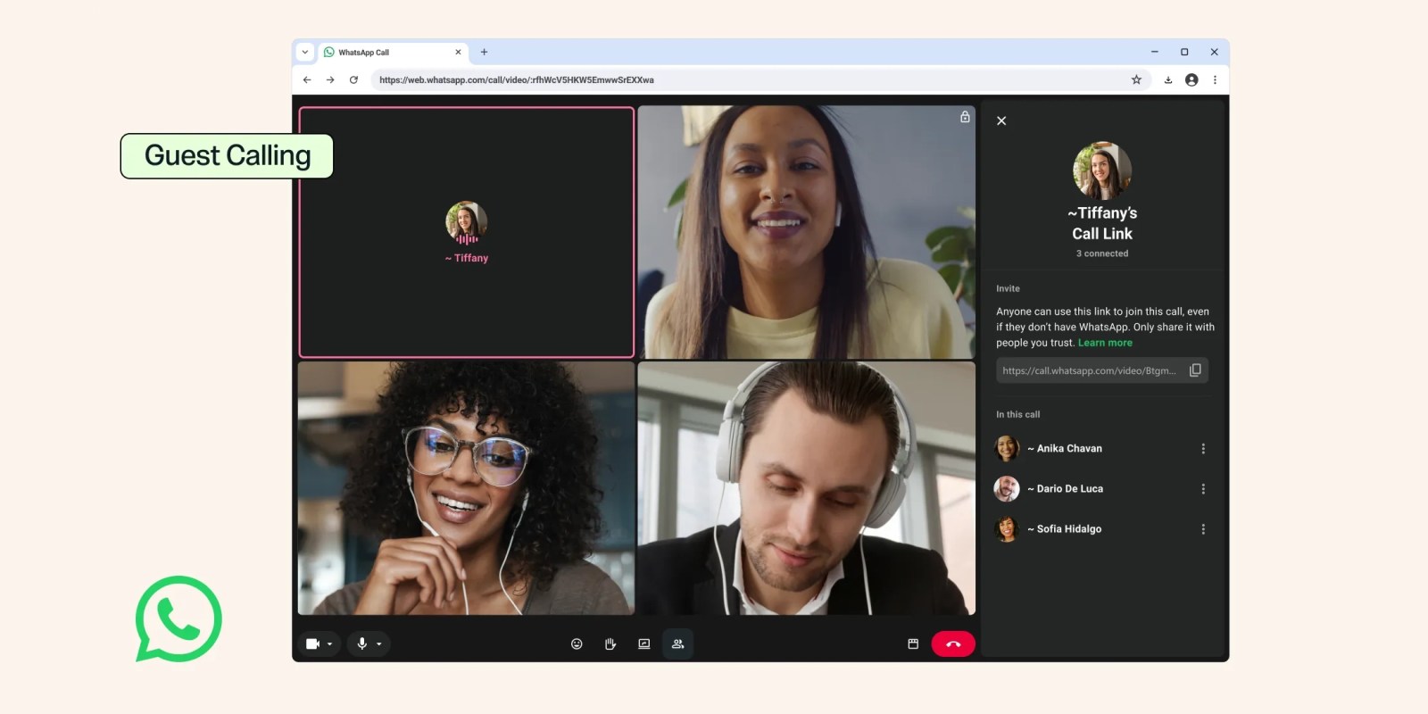 You can now join a WhatsApp call without an account