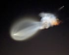 SpaceX rocket launch creates glowing 'space jellyfish' cloud – video