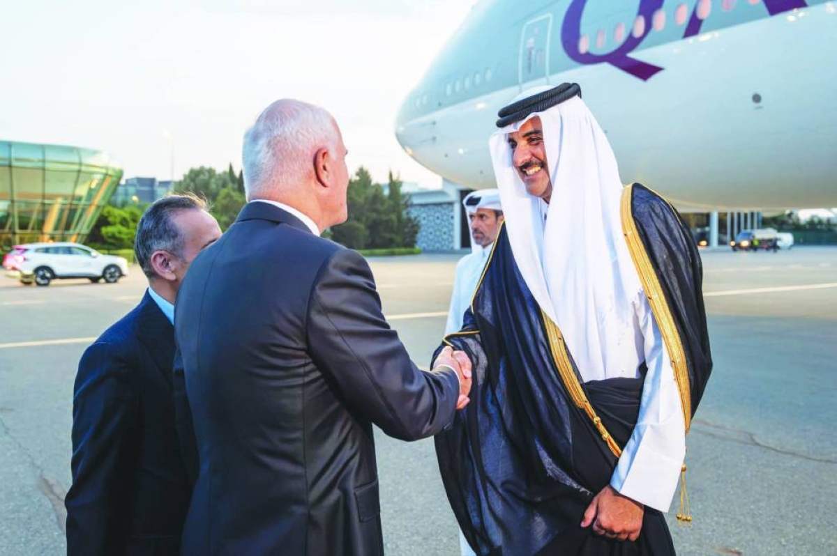 HH the Amir, delegation in Baku for CICA summit