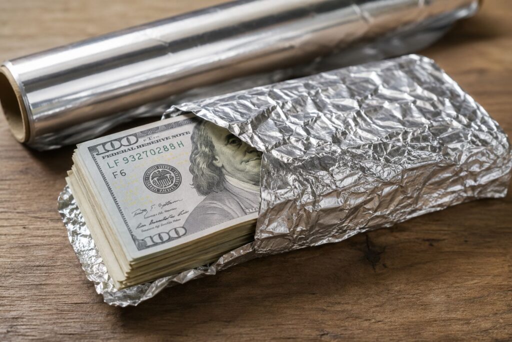 Wrapping Dollars in Aluminum Foil: What It Protects Against and What It Does Not